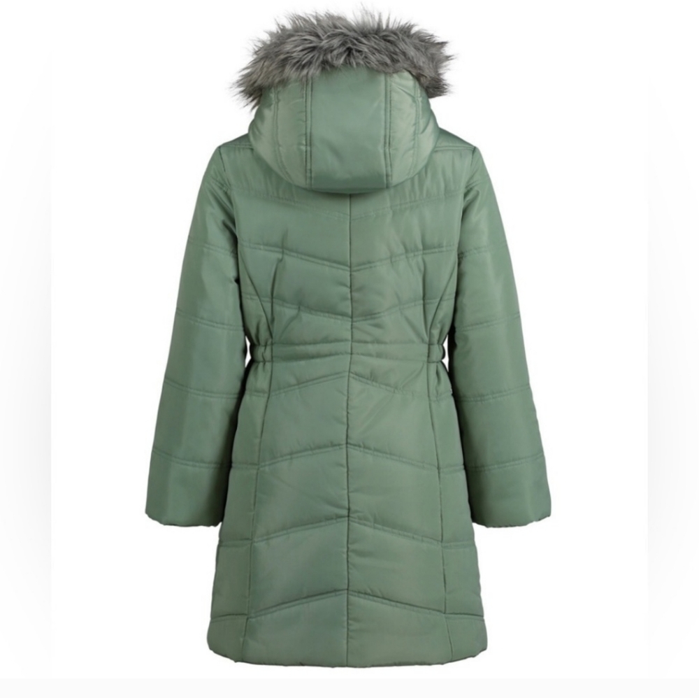 Calvin Klein Aerial Puffer Coat in color Green Bay, Size M (8/10) - Picture 2 of 9